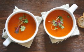 Healthy Vegan Vegetarian Soup-Lunch-Homemade Tomato gazpacho